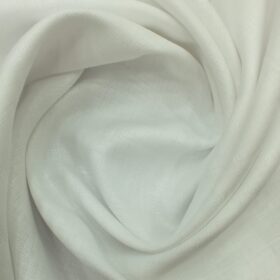 J.hampstead by Siyaram's White 100% Pure Linen 60 LEA Self Design Structured Shirt Fabric (1.60 M)