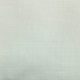 J.hampstead by Siyaram's White 100% Pure Linen 60 LEA Self Design Structured Shirt Fabric (1.60 M)