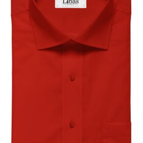 Nemesis Men's Blood Red 100% Egyptian Giza Cotton Satin Weave Shirt Fabric (1.60 M)