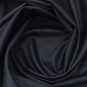 Nemesis Men's Dark Navy Blue 100% Egyptian Giza Cotton Satin Weave Shirt Fabric (1.60 M)