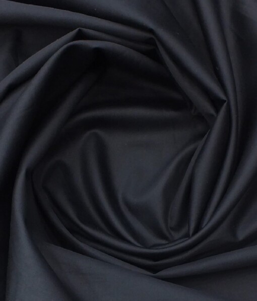 Nemesis Men's Dark Navy Blue 100% Egyptian Giza Cotton Satin Weave Shirt Fabric (1.60 M)