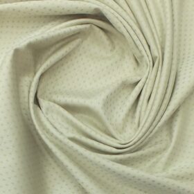 Nemesis Men's Beige 100% Egyptian Giza Cotton Structured Dobby Reversible Shirt Fabric (1.60 M)