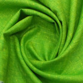 Nemesis Bright Green 100% Superfine Irish Linen 60 LEA Dobby Shirt Fabric (1.60 M)