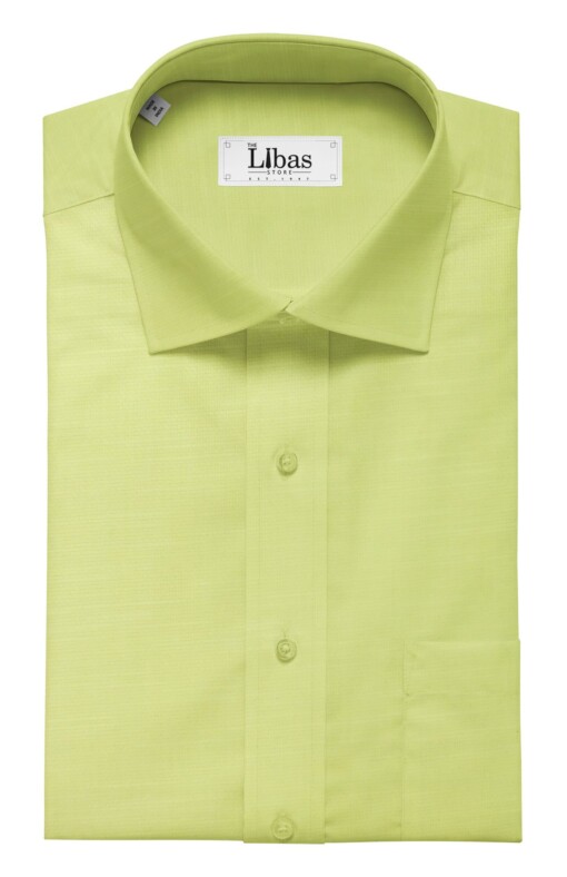 Nemesis Men's Blonde Yellow 100% Cotton Chambray Weave Structured Shirt Fabric (1.60 M)