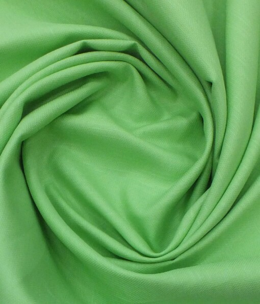 Nemesis Men's Green 100% Cotton Chambray Weave Structured Shirt Fabric (1.60 M)