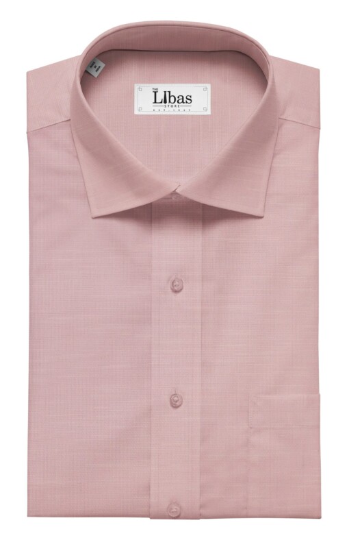Nemesis Men's Lemonade Pink 100% Cotton Chambray Weave Structured Shirt Fabric (1.60 M)