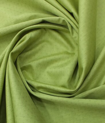 Soktas Men's Lime Green 100% Egyptian Giza Cotton Dobby Shirt Fabric (1.60 M)