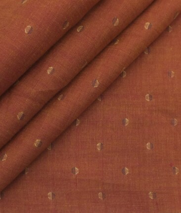 Solino Copper 100% Pure Linen 60 LEA Dobby Shirt Fabric (1.60 M)