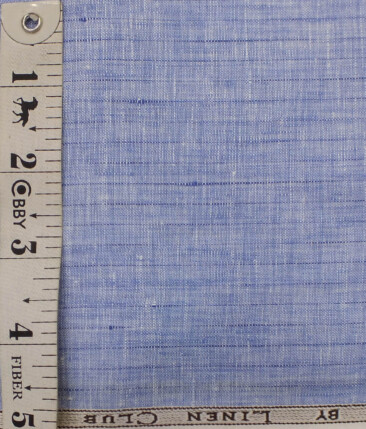 Linen Club Blue 100% Pure Linen 80 LEA Self Stripes Shirt Fabric (1.60 M)
