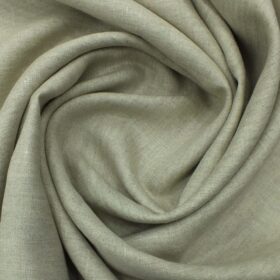 Linen Club Beige 100% Pure Linen Self Design Trouser Fabric (1.30 M)