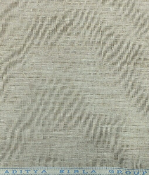 Linen Club Light Tan Beige 100% Pure Linen Structured Trouser Fabric (1.30 M)