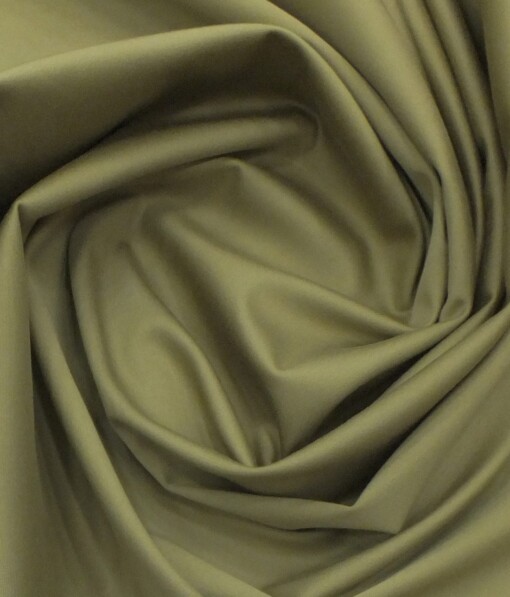 Ankur by Arvind Hazelnut Beige Solid Cotton Lycra Stretchable Trouser Fabric (Unstitched - 1.40 Mtr)