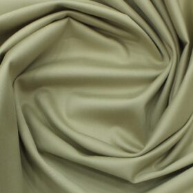 Ankur by Arvind Tan Beige Solid Cotton Lycra Stretchable Trouser Fabric (Unstitched - 1.40 Mtr)
