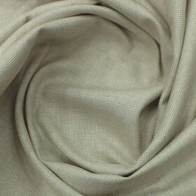 Bombay Rayon Men's Beige 100% Cotton Structured Shirt Fabric (1.60 M)