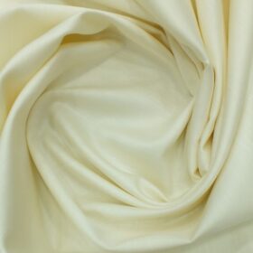 Bombay Rayon Men's Cream 100% Cotton Self Design Chambray Weave Shirt Fabric (1.60 M)