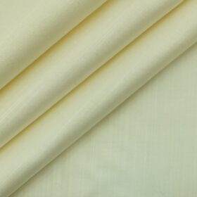 Bombay Rayon Men's Cream 100% Cotton Self Design Chambray Weave Shirt Fabric (1.60 M)