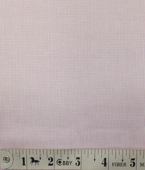 Bombay Rayon Men's Pink 100% Cotton Structured Shirt Fabric (1.60 M)