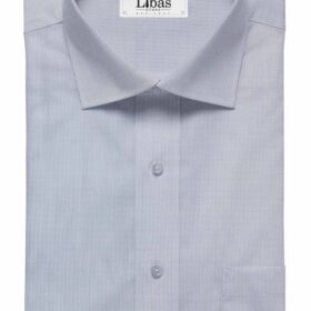 Bombay Rayon Men's Sky Blue 100% Premium Cotton Structured Satin Weave Shirt Fabric (1.60 M)