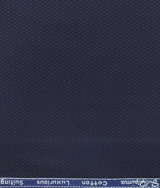 Cadini by Siyaram's Dark Royal Blue 100% Supima Cotton Trouser Fabric (Unstitched - 1.30 Mtr)