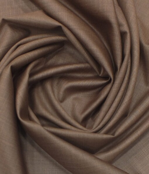 Fashion Flair Copper Self Design Terry Rayon Premium Three Piece Suit Fabric (Unstitched - 3.75 Mtr)