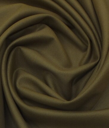 Fashion Flair Hazelnut Brown Structured Terry Rayon Premium Three Piece Suit Fabric (Unstitched - 3.75 Mtr)