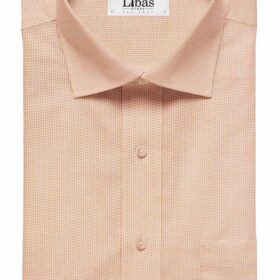 Fabio Rossini Men's Peach 100% Premium Cotton Structured Shirt Fabric (1.60 M)