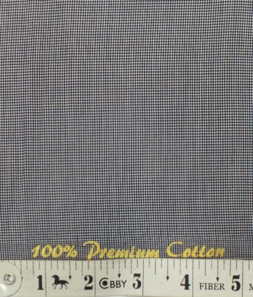 Fabio Rossini Men's White & Black 100% Premium Cotton Structured Shirt Fabric (1.60 M)
