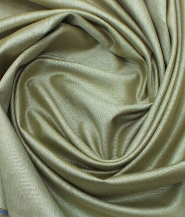 Mark & Peanni Beige Structured Very Shiny Terry Rayon Premium Three Piece Suit Fabric (Unstitched - 3.75 Mtr)