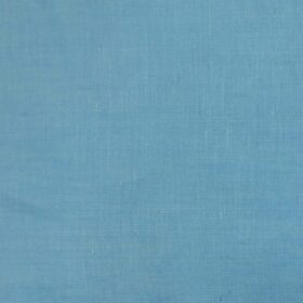 Nemesis Sky Blue 100% Super Luxury Irish Linen Self Design Bandh Gala or Blazer Fabric (2.00 M)