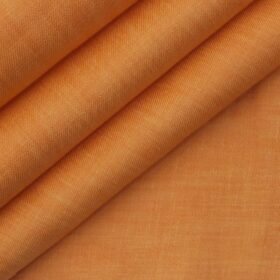 Solino Bright Orange 100% Euro Linen 60 LEA Self Design Two Piece Suit Fabric (3.00 M)