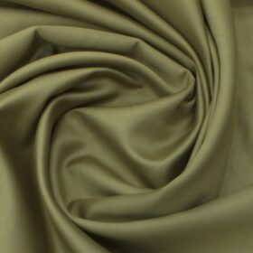 Solino Light Mehandi Green 50% Cotton 50% Linen Self Trouser Fabric (Unstitched - 1.30 Mtr)