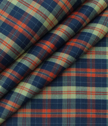 Exquisite Multi Color Burberry Check Cotton Blend Shirt Fabric (2.40 M)