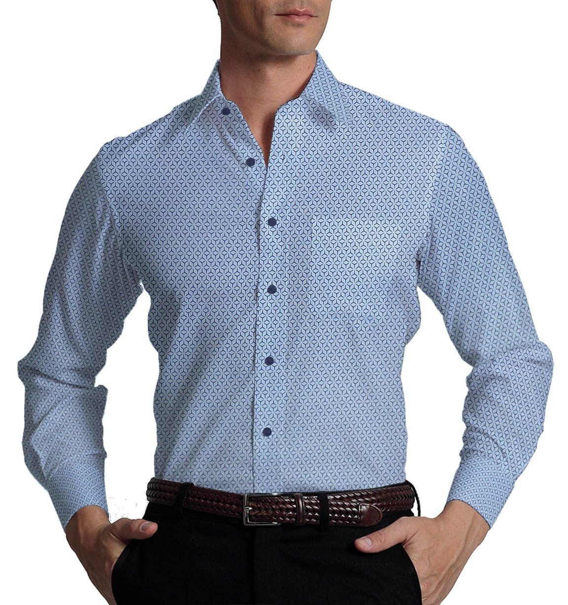 Kozmen Sky Blue Pure Cotton Plain Shirt, Formal, Full Sleeves at Rs  1299/piece in Surat