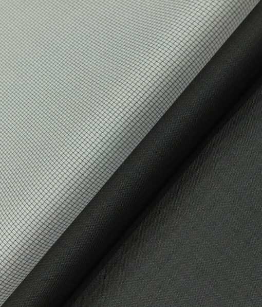 Raymond Blackish Grey Self Design Trouser Fabric With Nemesis White Structured Shirt Fabric (Unstitched)