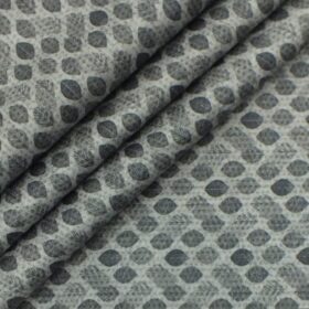 Raymond Blackish Grey Self Design Trouser Fabric With Monza Light Grey Floral Printed Shirt Fabric (Unstitched)