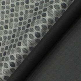 Raymond Blackish Grey Self Design Trouser Fabric With Monza Light Grey Floral Printed Shirt Fabric (Unstitched)