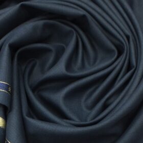 Raymond Mens Aegean Blue Self Checks Poly Viscose Trouser Fabric or 3 Piece Suit Fabric (Unstitched  1.25 Mtr)