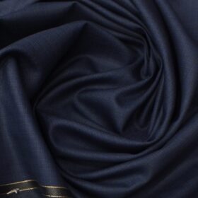 Reid & Taylor Mens Dark Royal Blue Self Design Poly Viscose Trouser Fabric or 3 Piece Suit Fabric (Unstitched  1.25 Mtr)