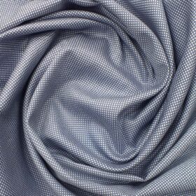 Reid & Taylor Dark Aegean Blue Checks Trouser Fabric With Nemesis White base Blue Printed Shirt Fabric (Unstitched)