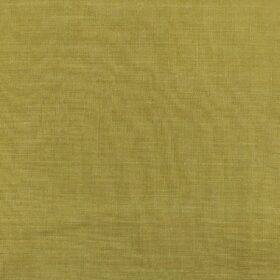 Linen Club Mustard Yellow 100% European Linen Self Design Unstitched Trouser Fabric (1.30 M)