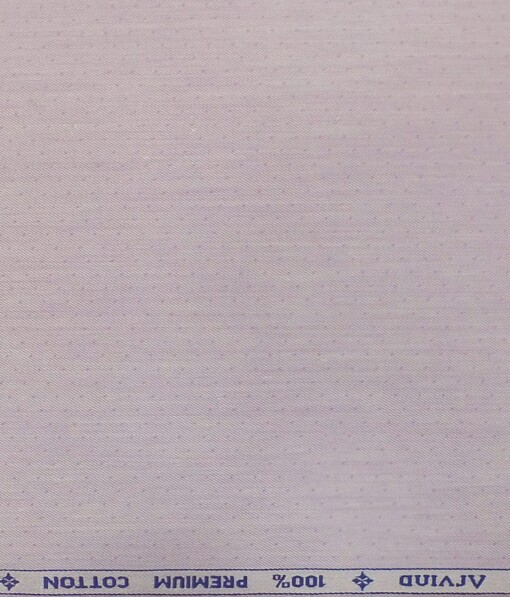 Arvind Lavender 100% Premium Cotton Self Dotted Structured Shirt Fabric (1.60 M)
