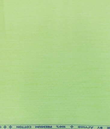 Arvind Lime Green 100% Premium Cotton Self Dotted Structured Shirt Fabric (1.60 M)