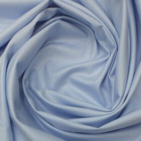 Arvind Sky Blue 100% Premium Cotton Dobby Structured Shirt Fabric (1.60 M)