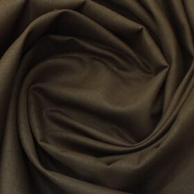 Arvind Dark Brown 50% Linen + 50% Cotton Solid Shirt Fabric (1.60 M)