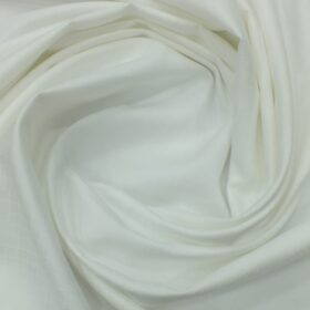 Bombay Rayon White 100% Pure Cotton Self Squared Structure Shirt Fabric (1.60 M)