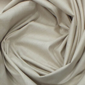 BVM Light Beige 100% Premium Cotton Fil-a-Fil Shirt Fabric (1.60 M)