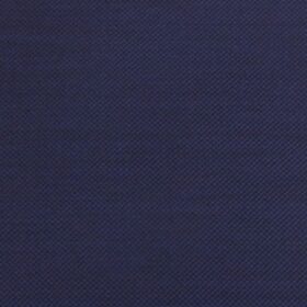 J.Hampstead by Siyaram's Bright Royal Blue Oxford Weave Structured Poly Viscose Trouser or 3 Piece Suit Fabric (Unstitched - 1.25 Mtr)