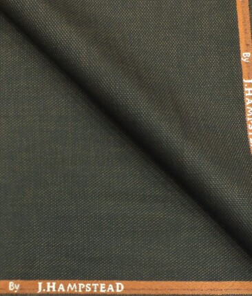 J.Hampstead by Siyaram's Dark Coffee Brown Self Structured Poly Viscose Trouser or 3 Piece Suit Fabric (Unstitched - 1.25 Mtr)
