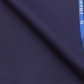 J.Hampstead by Siyaram's Dark Royal Blue Self Design Poly Viscose Trouser or 3 Piece Suit Fabric (Unstitched - 1.25 Mtr)