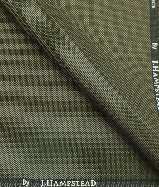 J.Hampstead by Siyaram's Peanut Brown Structured Poly Viscose Trouser or 3 Piece Suit Fabric (Unstitched - 1.25 Mtr)
